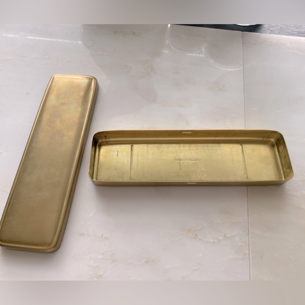 TRAVELERS COMPANY SOLID BRASS PENCIL BOX | Made in Japan